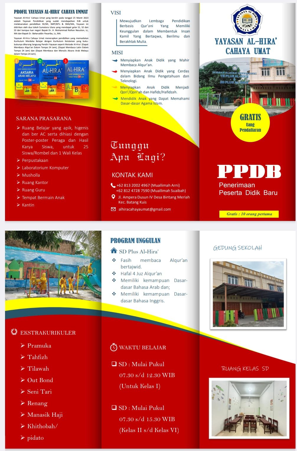 Yayasan Al-Hira’ Cahaya Umat Penerimaan Peserta Didik Baru Tahun Ajaran 2025/2026