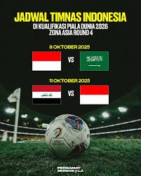 Jadwal Timnas Indonesia di Round 4 Babak Kualifikasi Piala Dunia 2026 Zona Asia